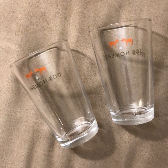 🫏🫏 Set of Two Dos Hombres Glasses. One new one used. - Picture 8 of 14